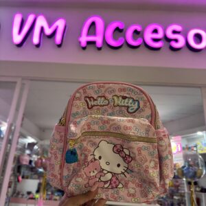 mochila tipo piel hello kitty